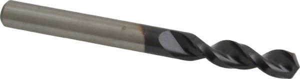 Accupro - 0.2677" 130° Parabolic Flute Cobalt Screw Machine Drill Bit - TiAlN Finish, Right Hand Cut, 1.339" Flute Length, 2.913" OAL, Split Point, Straight Shank - Caliber Tooling