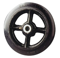 Fairbanks - 12 Inch Diameter x 2-1/2 Inch Wide, Rubber Caster Wheel - 1,700 Lb. Capacity, 2-3/4 Inch Hub Length, 7/8 Inch Axle Diameter, Roller Bearing - Caliber Tooling