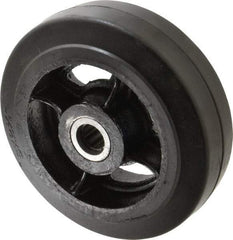 Fairbanks - 8 Inch Diameter x 2-1/2 Inch Wide, Rubber Caster Wheel - 1,300 Lb. Capacity, 2-3/4 Inch Hub Length, 7/8 Inch Axle Diameter, Roller Bearing - Caliber Tooling