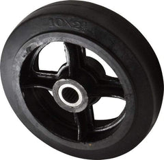 Fairbanks - 10 Inch Diameter x 2-1/2 Inch Wide, Rubber Caster Wheel - 1,500 Lb. Capacity, 2-3/4 Inch Hub Length, 1-1/8 Inch Axle Diameter, Roller Bearing - Caliber Tooling