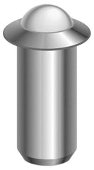 Gibraltar - 1.1" Body Length x 1/2" Body Diam, 8 Lb Init to 18 Lb Final End Force, Stainless Steel Press Fit Ball Plunger - 7/16" Ball Diam, 0.161" Max Ball Reach, 0.11" Flange Thickness - Caliber Tooling