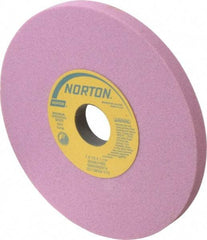 Norton - 7" Diam x 1-1/4" Hole x 1/2" Thick, I Hardness, 60 Grit Surface Grinding Wheel - Aluminum Oxide, Type 1, Medium Grade, 3,600 Max RPM, Vitrified Bond, No Recess - Caliber Tooling