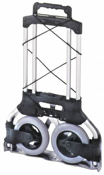 Wesco Industrial Products - 175 Lb Capacity 42" OAH Folding Hand Truck - Aluminum, Rubber Wheels - Caliber Tooling