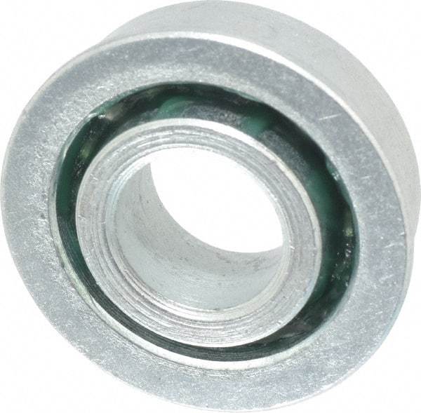 Value Collection - 1/2" Bore Diam, 1-1/8" OD, Open Unground Full Complement Radial Ball Bearing - With Flange, 1 Row, Round Bore, 533 Lb Dynamic Capacity - Caliber Tooling