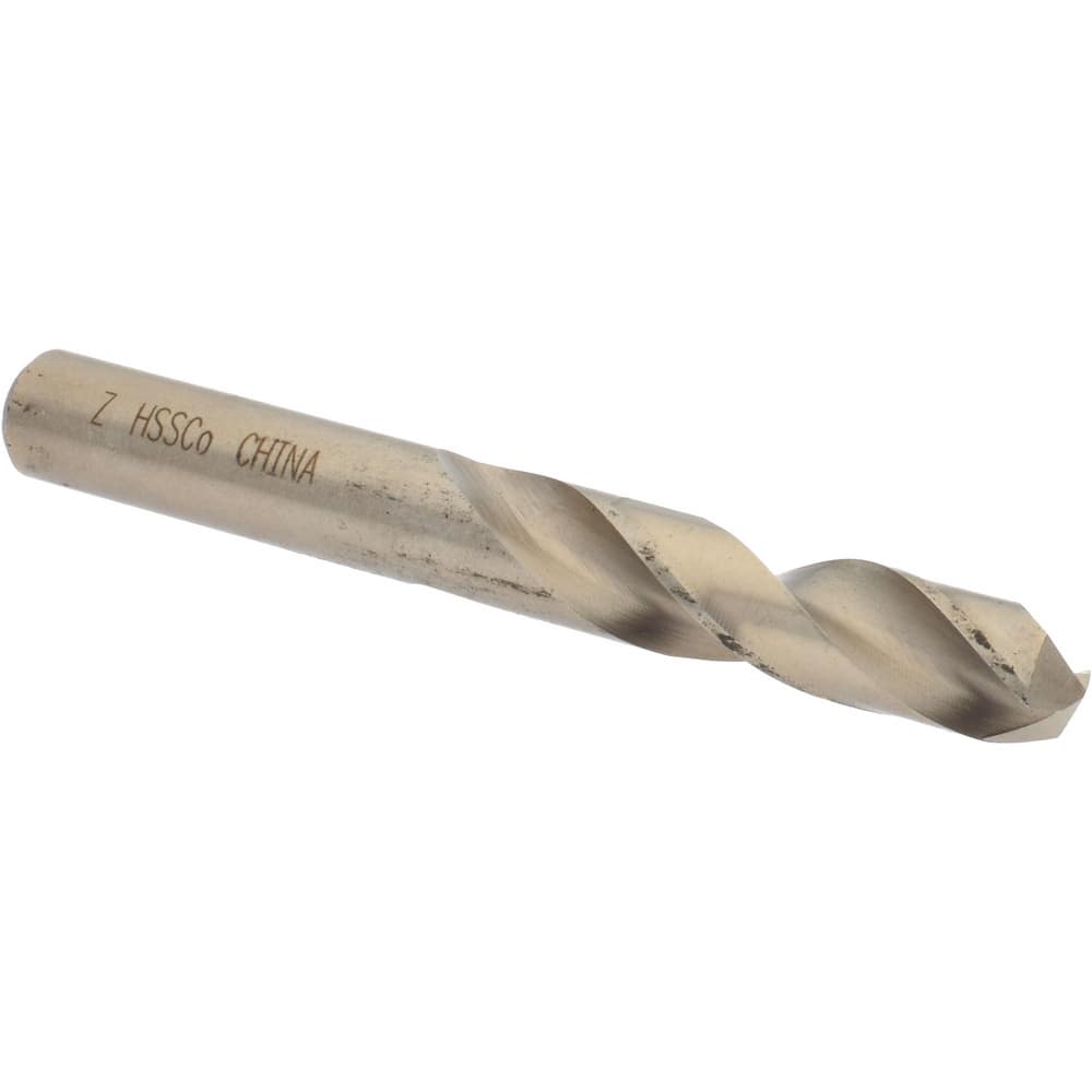 Screw Machine Length Drill Bit: 0.413″ Dia, 135 °, Cobalt Bright/Uncoated, Right Hand Cut