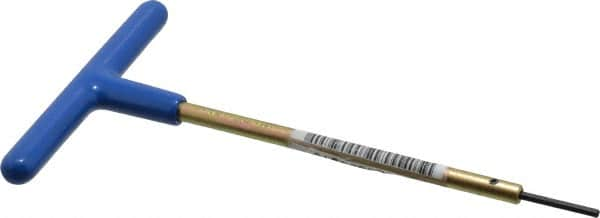 Made in USA - 2.5mm Hex, T-Handle, Hex Key - 6" OAL, Chromalloy Steel, Metric System of Measurement - Caliber Tooling