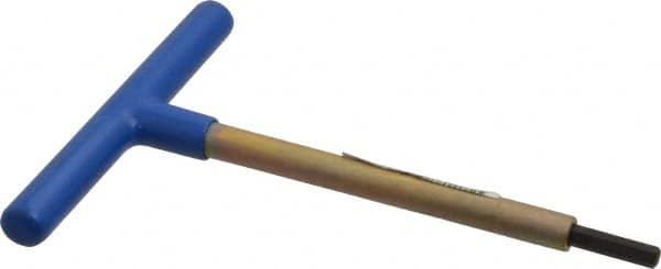 Made in USA - 6mm Hex, T-Handle, Hex Key - 6" OAL, Chromalloy Steel, Metric System of Measurement - Caliber Tooling