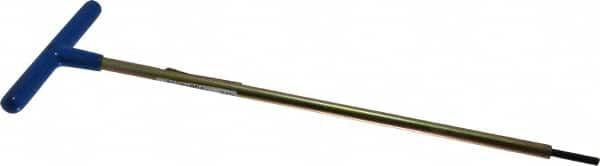 Made in USA - 4mm Hex, T-Handle, Hex Key - 12" OAL, Chromalloy Steel, Metric System of Measurement - Caliber Tooling