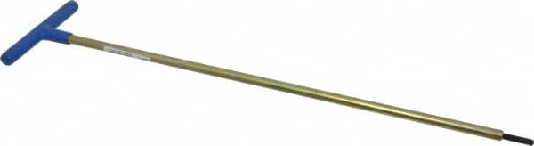 Made in USA - 5mm Hex, T-Handle, Hex Key - 18" OAL, Chromalloy Steel, Metric System of Measurement - Caliber Tooling