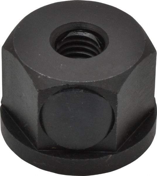 Morton Machine Works - 1/2-13, 1-5/8" Flange Diam, 1-1/8" High, 1-5/8" Across Flats, Button Thread Collar Nut - Grade Carbon Steel Steel, Black Oxide Finish, 1/4" Flange Height, TCMAI - Caliber Tooling