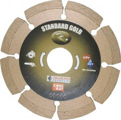 Core Cut - 4" Diam, 20mm Arbor Hole Diam, Wet & Dry Cut Saw Blade - Diamond-Tipped, Standard Round Arbor - Caliber Tooling