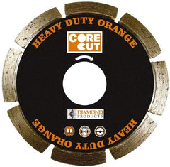 Core Cut - 4" Diam, 20mm Arbor Hole Diam, Wet & Dry Cut Saw Blade - Diamond-Tipped, Diamond Arbor - Caliber Tooling