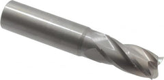 OSG - 11/16", 1-3/8" LOC, 3/4" Shank Diam, 4" OAL, 4 Flute, Solid Carbide Square End Mill - Single End, Uncoated, Spiral Flute, 30° Helix, Centercutting, Right Hand Cut, Right Hand Flute, Series 404 - Caliber Tooling