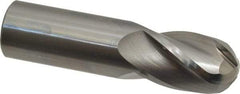 OSG - 1" Diam, 1-1/2" LOC, 4 Flute Solid Carbide Ball End Mill - Uncoated, Single End, 4" OAL, 1" Shank Diam, Spiral Flute - Caliber Tooling