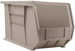 Akro-Mils - 60 Lb. Load Capacity, 18" Deep, Gray Polymer Hopper Stacking Bin - 9" High x 8-1/4" Wide x 18" Long - Caliber Tooling