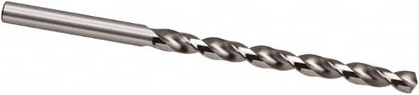 Taper Length Drill Bit: 0.0807″ Dia, 130 ° Bright/Uncoated, RH Cut, Spiral Flute, Straight Shank, Series 219