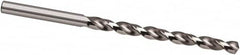 Taper Length Drill Bit: 0.1614″ Dia, 130 ° Bright/Uncoated, RH Cut, Spiral Flute, Straight Shank, Series 219