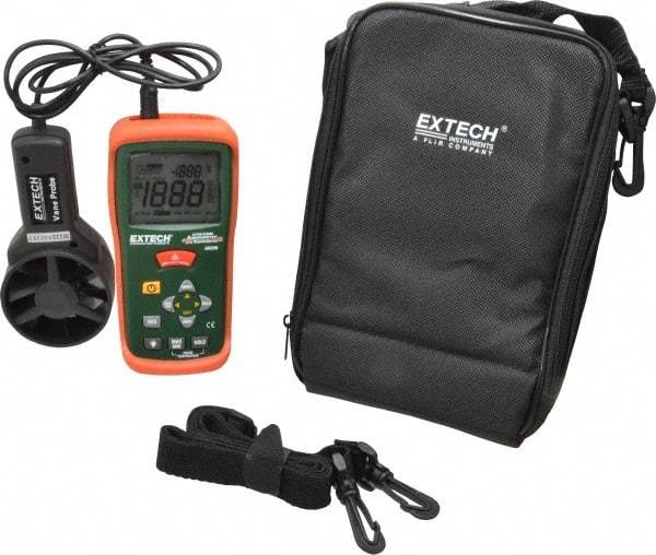 Extech - 0.4 to 30 m/Sec Air CFM and CMM Thermo Anemometer - 140°F Max - Caliber Tooling