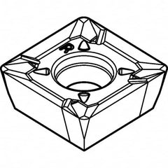 Kennametal - SPCT3125 LD Grade KCK15 Carbide Milling Insert - TiN/TiCN/Al2O3 Finish, 5/32" Thick, 10mm Inscribed Circle, 0.8mm Corner Radius - Caliber Tooling