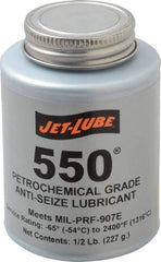 Jet-Lube - 0.5 Lb Can Extreme Pressure Anti-Seize Lubricant - Molybdenum Disulfide, -65 to 2,400°F, Steel Blue, Water Resistant - Caliber Tooling