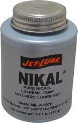 Jet-Lube - 0.5 Lb Can High Temperature Anti-Seize Lubricant - Nickel, -65 to 2,600°F, Silver Gray, Water Resistant - Caliber Tooling