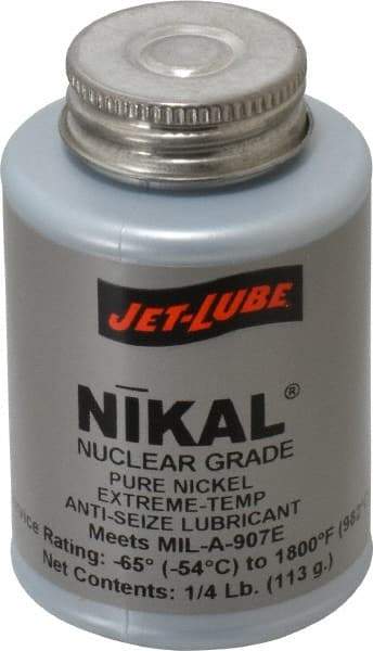 Jet-Lube - 0.25 Lb Can Extreme Temperature Anti-Seize Lubricant - Nickel, -65 to 1,800°F, Gray, Nuclear Grade - Caliber Tooling