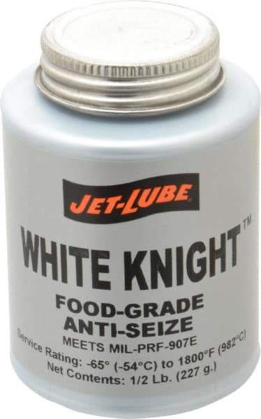 Jet-Lube - 0.5 Lb Can General Purpose Anti-Seize Lubricant - Aluminum, -65 to 1,800°F, White, Food Grade, Water Resistant - Caliber Tooling