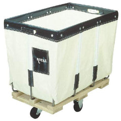 Royal Basket Trucks - 36" Long x 24" Wide x 31" High, White Canvas Replacement Liner - Use with Royal - 10 Bushel Capacity Basket Trucks - Caliber Tooling