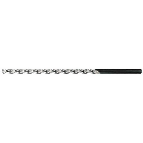 Extra Length Drill Bit: 0.3031″ Dia, 130 °, High Speed Steel Uncoated, 6.496″ Flute Length, Parabolic Flute, Straight-Cylindrical Shank, Series A1622