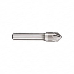 SGS - 1" Head Diam, 1/2" Shank Diam, 6 Flute 82° Solid Carbide Countersink - Caliber Tooling