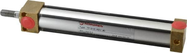 Norgren - 5" Stroke x 3/4" Bore Single Acting Air Cylinder - 1/8 Port, 5/16-18 Rod Thread, 150 Max psi, -20 to 200°F - Caliber Tooling