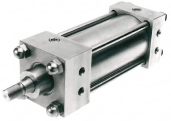 3 1/4″ Bore x 2″ Stroke Stainless NFPA Air Cylinder MP1 Mount, 1/2 NPTF Port, 3/4-16 Rod Thread, 150 Max psi, -20-200°F