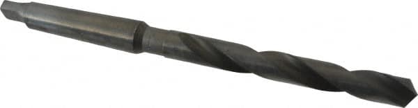 Taper Shank Drill Bit: 0.5938″ Dia, 2MT, 118 °, High Speed Steel Oxide Finish, 8.625″ OAL, Standard Point, Spiral Flute