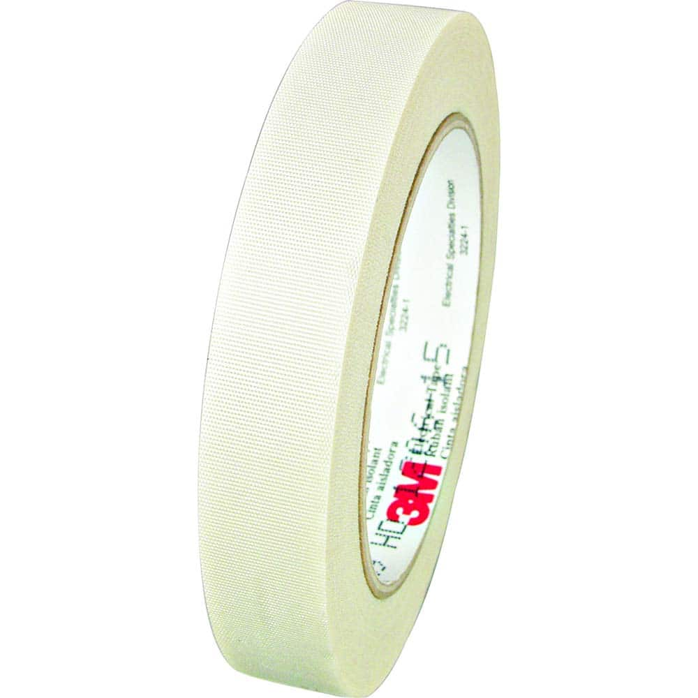 3M - 1" x 110' x 7 mil White Glass Cloth Electrical Tape - Caliber Tooling