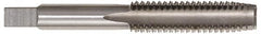 Hertel - M18x2.50 Metric Coarse 4 Flute Bright Finish High Speed Steel Straight Flute Standard Hand Tap - Plug, Left Hand Thread, 4-1/32" OAL, D7 Limit - Exact Industrial Supply