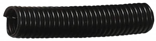 Made in USA - 5/8" Trade Size, 100' Long, Flexible Split Loom Conduit - Polyethylene, 16.9mm ID, Black - Caliber Tooling