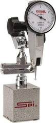 SPI - 0.0005" Graduation, 0-15-0 Dial Reading, Indicator & Base Kit - 2.36" Base Length x 1.9" Base Width x 2" Base Height, 1-1/4" Dial Diam - Caliber Tooling