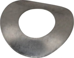 Made in USA - #4 Screw, 0.118" ID x 0.245" OD, Grade 300 Stainless Steel Single Wave Washer - 0.008" Thick, 0.056" Overall Height, 0.007" Deflection, 3.32 Lb at Deflection - Caliber Tooling