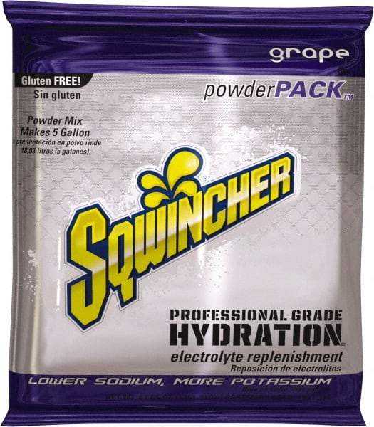 Sqwincher - 47.66 oz Pack Grape Activity Drink - Powdered, Yields 5 Gal - Caliber Tooling