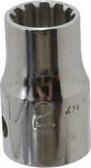 Proto - 1/2" Drive, 1/2" Socket, Spline Socket - 12 Points, 1-7/16" OAL - Caliber Tooling