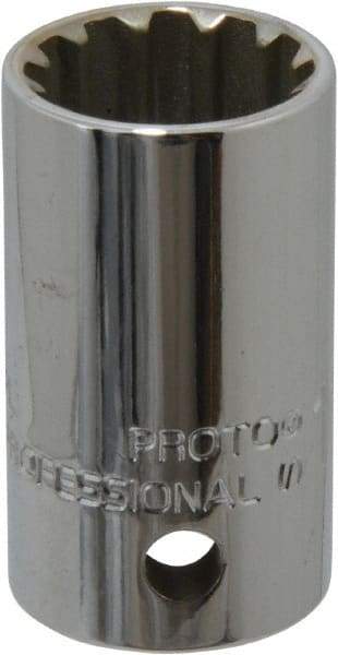 Proto - 1/2" Drive, 11/16" Socket, Spline Socket - 12 Points, 1-9/16" OAL - Caliber Tooling