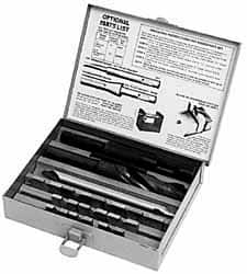 APT - 1-1/4 to 2-1/2" Blade Diam, 3/4" Pilot Diam, 3/4" Twist Drill Diam, Pilot Holder, Blade & Drill Kit - High Speed Steel Blade, MT2 Morse Taper Pilot Holder Shank, MT2 Morse Taper Drill Shank, Series D - Caliber Tooling