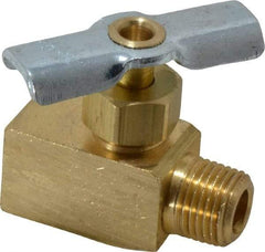 Eaton - 150 Max psi, 1/8" Pipe, Brass, Inline Instrumentation Needle Valve - FNPT x MNPT End Connections - Caliber Tooling