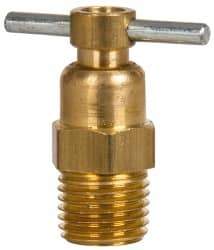 Eaton - Steel Internal Seat Drain Cock & Shutoff Valve - 1/4 Thread, 150 Max psi - Caliber Tooling