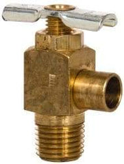 Eaton - Steel Angle Bib Drain Drain Cock & Shutoff Valve - 1/4 Thread, 150 Max psi - Caliber Tooling