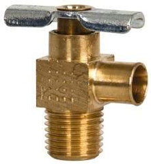 Eaton - 3/8" Pipe, Steel Hose to Pipe Drain Cock & Shutoff Valve - 1/4 Thread, 150 Max psi - Caliber Tooling