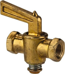 Eaton - Steel Female Pipe Drain Cock & Shutoff Valve - 1/8 Thread, 30 Max psi - Caliber Tooling