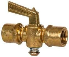 Eaton - Steel Female Pipe Drain Cock & Shutoff Valve - 1/4 Thread, 30 Max psi - Caliber Tooling