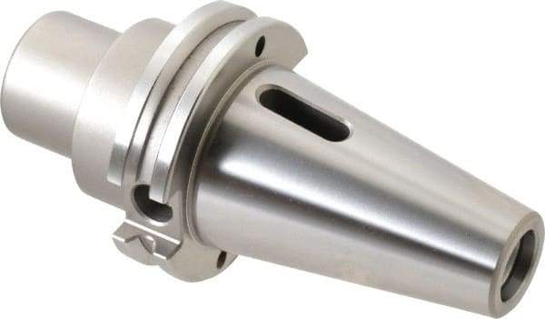 Accupro - CAT40 Outside Taper, 2MT Inside Taper, CAT to Morse Taper Adapter - 2.36" Projection, 1.26" Nose Diam, Through Coolant - Exact Industrial Supply