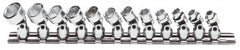 Proto - 12 Piece 1/4" Drive Standard Socket Set - 6 Points, 5 to 15mm, Metric Measurement Standard - Caliber Tooling